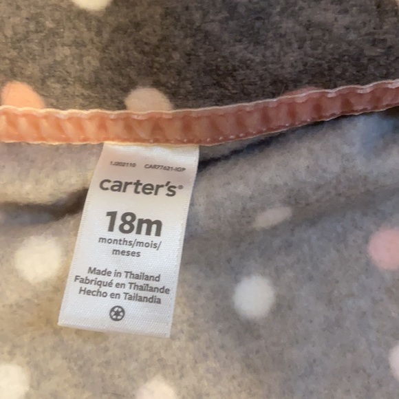 Carters gray and pink and white polkadot vest. Size 18 months - Picture 7 of 8